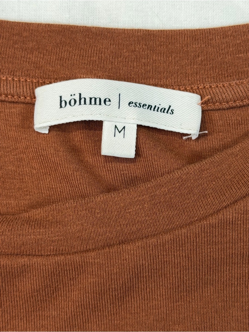 Bohme Essentials Short Sleeve Crewneck Tee Dress - Rust Brown - Picture 3 of 7